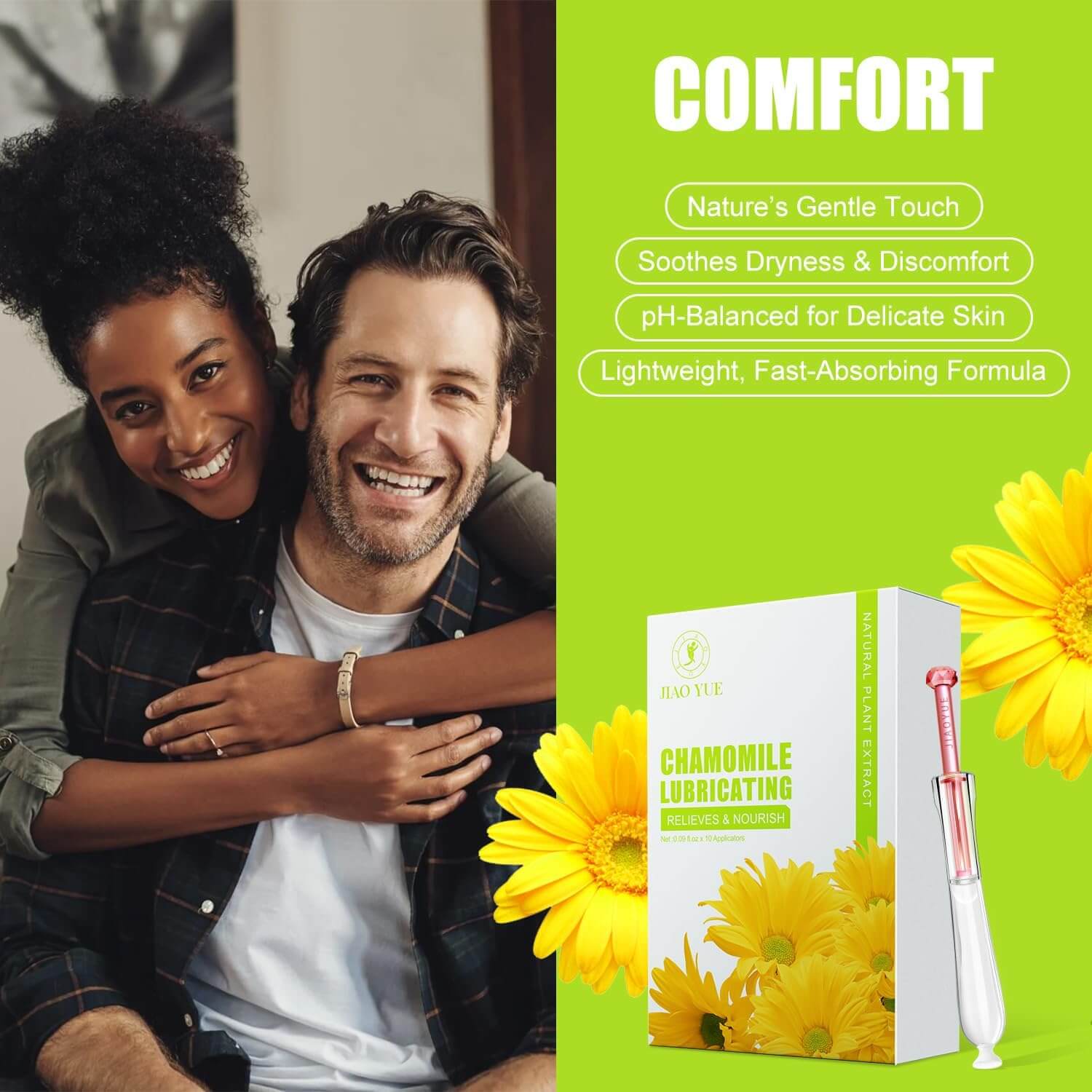 Chamomile Feminine Intimate Moisturizer, pH‑Balanced Hydrating Care, 10 Pre‑Filled Disposable Massage Gels for Women’s Intimate Moments - Image 3