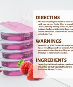 Flavored Edible Lube for Oral Blowjob Jelly Sex Oral Water for Couple Adult, No Rinse Lubricant 10 -Pack (Strawberry & Mint) - Image 3