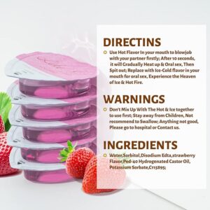Flavored Edible Lube for Oral Blowjob Jelly Sex Oral Water for Couple Adult, No Rinse Lubricant 10 -Pack (Strawberry & Mint) - Image 3