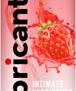 No Rinse Water-Based Personal Lubricant, Strawberry Flavored Lube, Intimate Longlasting Non-Sticky Gel for Couples Massage (Strawberry)