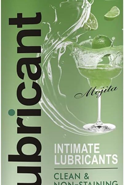 No Rinse Water-Based Personal Lubricant, No-Residue Flavored Lube, Intimate Longlasting Non-Sticky Gel for Couples Massage - 6.8 Oz (Mojito)