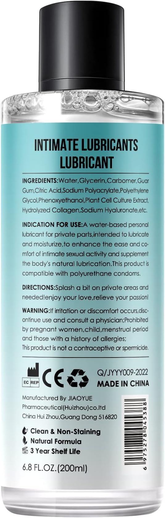 Water-Based Personal Lubricant, No Rinse Flavored Lube, Intimate Longlasting Non-Sticky Gel for Couples Massage (Generic) - Image 3