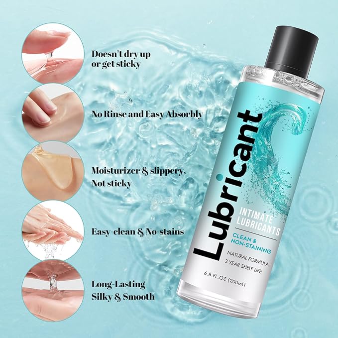 Water-Based Personal Lubricant, No Rinse Flavored Lube, Intimate Longlasting Non-Sticky Gel for Couples Massage (Generic) - Image 4