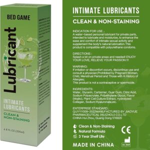 No Rinse Water-Based Personal Lubricant, No-Residue Flavored Lube, Intimate Longlasting Non-Sticky Gel for Couples Massage - 6.8 Oz (Mojito) - Image 4
