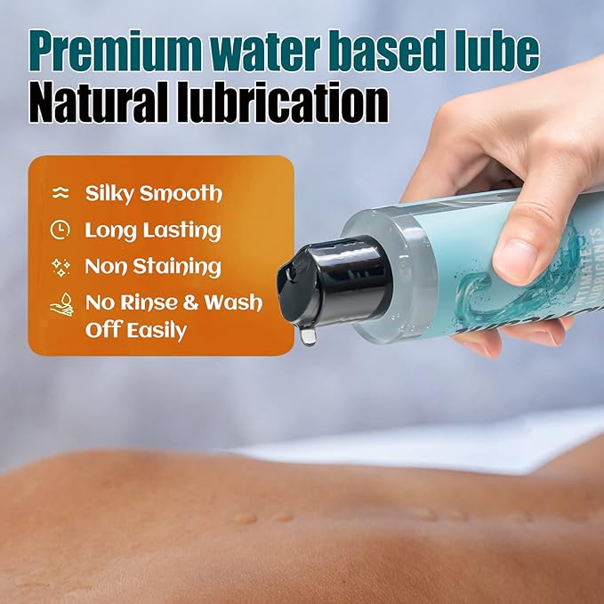 Water-Based Personal Lubricant, No Rinse Flavored Lube, Intimate Longlasting Non-Sticky Gel for Couples Massage (Generic) - Image 5