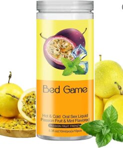 Flavored Lube for Oral Blowjob Jelly Sex Oral Water for Couple Adult, No Rinse Lube 10 -Pack (Passion Fruit & Mint)