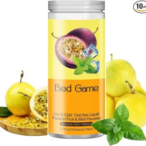 Flavored Lube for Oral Blowjob Jelly Sex Oral Water for Couple Adult, No Rinse Lube 10 -Pack (Passion Fruit & Mint)