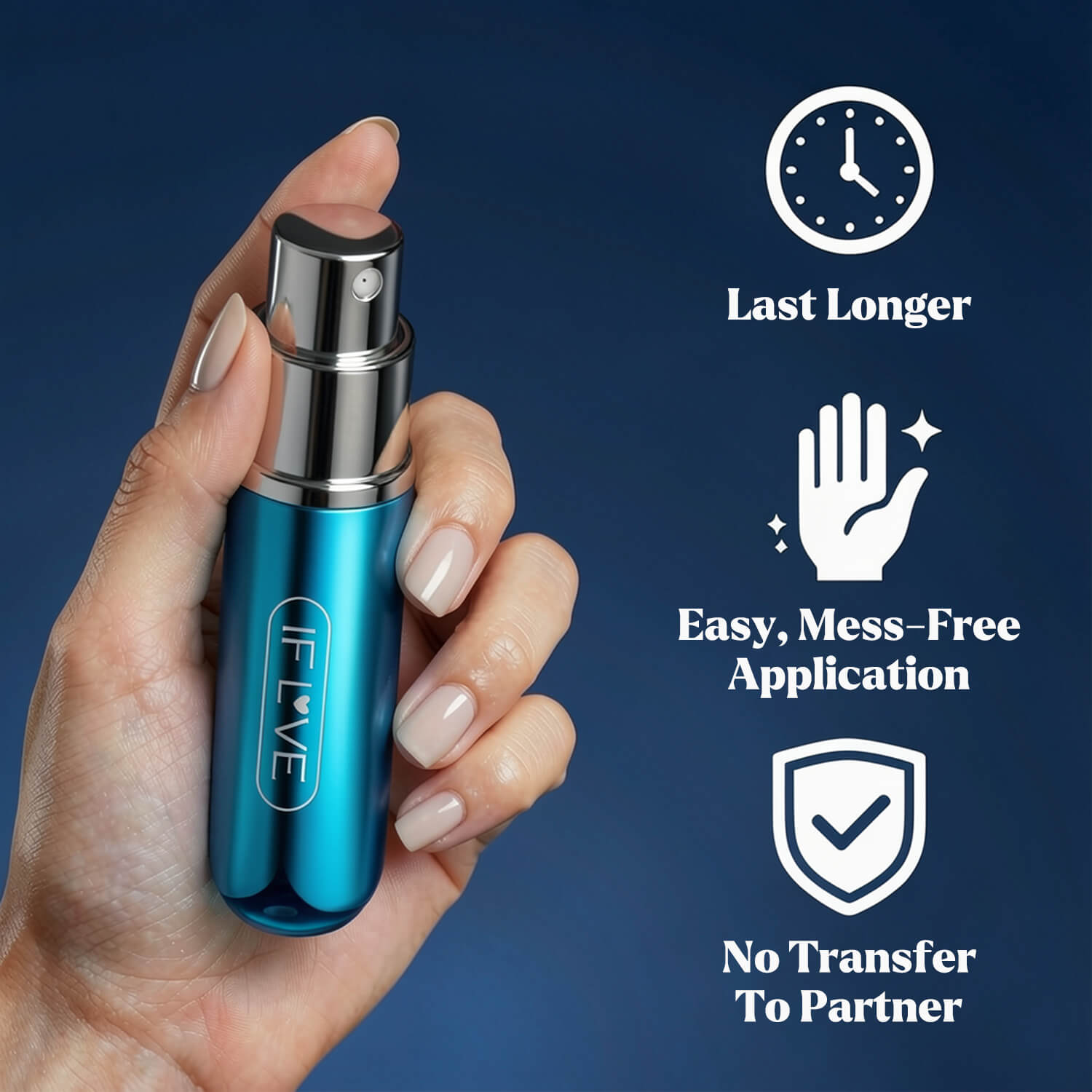 Men Delay Spray - Gentle Soothing Formula, Couple's Intimate Care Support for Extended Sensation & Comfort - 5mL Travel Size - Image 3