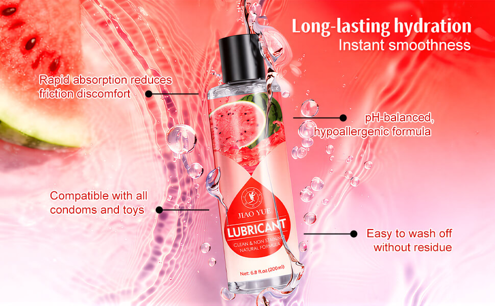 Silky smooth watermelon‑scented water‑based lube