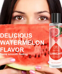 Water‑based watermelon lube ingredient list with hyaluronate and plant extract