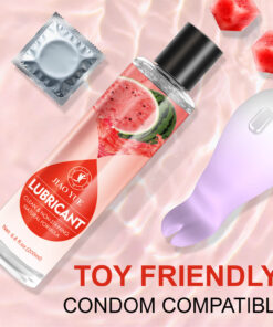 Non‑staining easy‑to‑clean fruit flavored water‑based lube