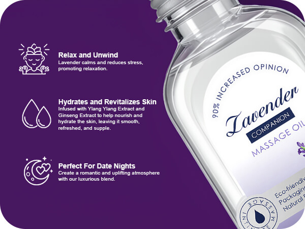 Couple full body massage with relaxing lavender aromatherapy massage oil