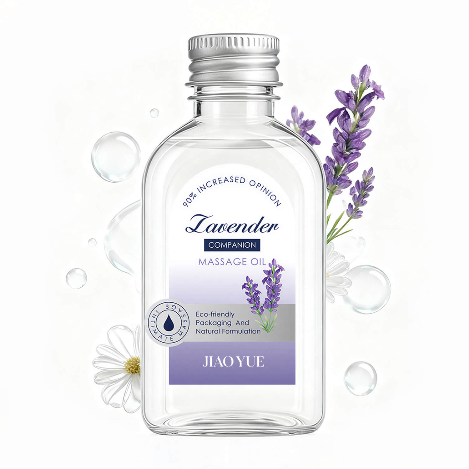Lavender aromatherapy body massage oil 4.06 fl oz non-greasy for couples men women