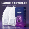 Close up of large raised dotted textured pre-lubricated condoms