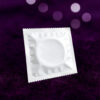 Raised dots texture closeup on pre-lubricated sensation condoms