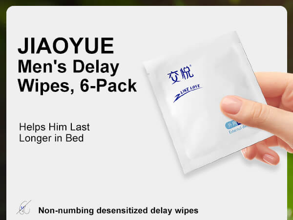 Men’s Disposable Intimate Delay Wipes 6 Counts Portable Pack