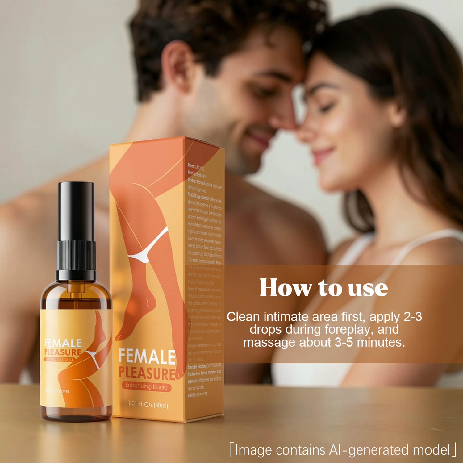 Portable 1.01 fl oz female sensory pleasure gel
