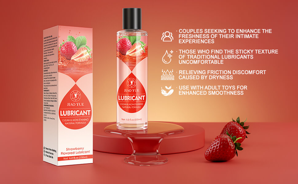 Water-Based Strawberry Flavored Lube 6.8 Fl Oz Travel Size