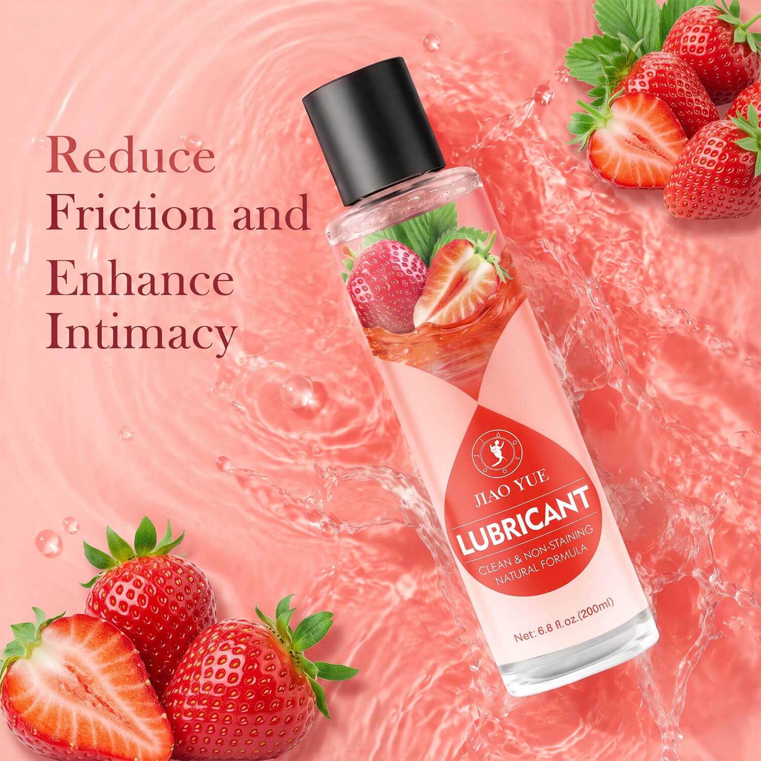 Water-Based Strawberry Lube, Easy Clean, 6.8 Fl Oz, Travel Size - Image 7
